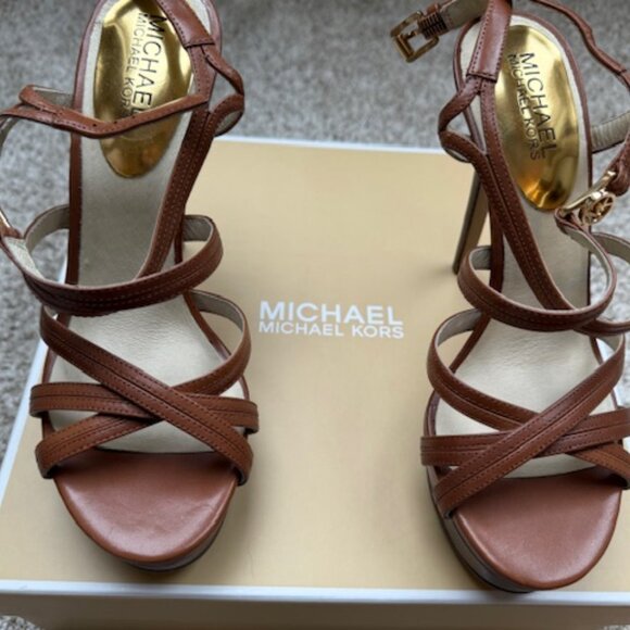 MICHAEL Michael Kors Brown Strappy Heels - Picture 7 of 9